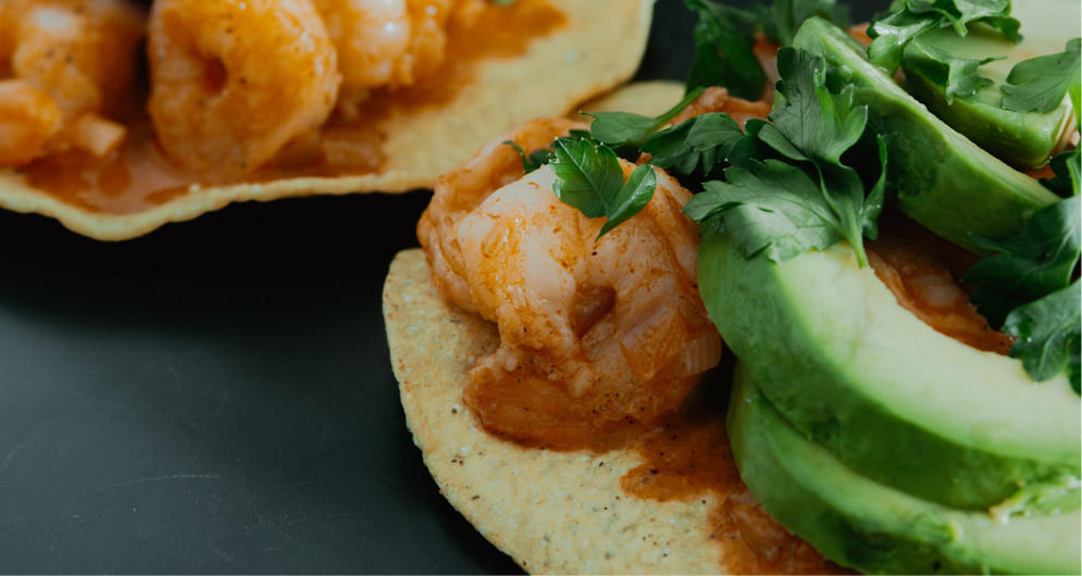 Shrimp & Avocado Protein Tostadas