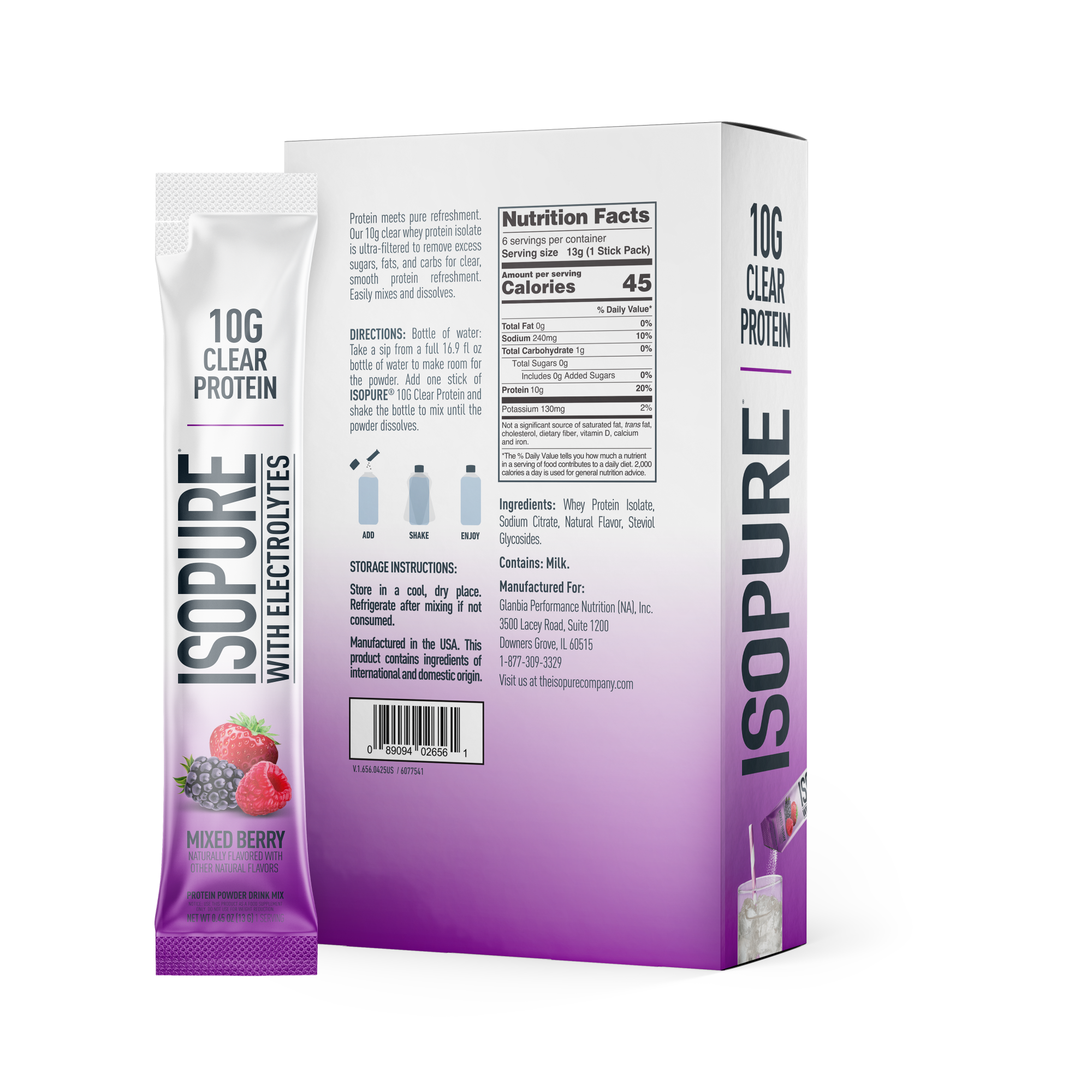 ISOPURE® Clear Protein Stick Packs