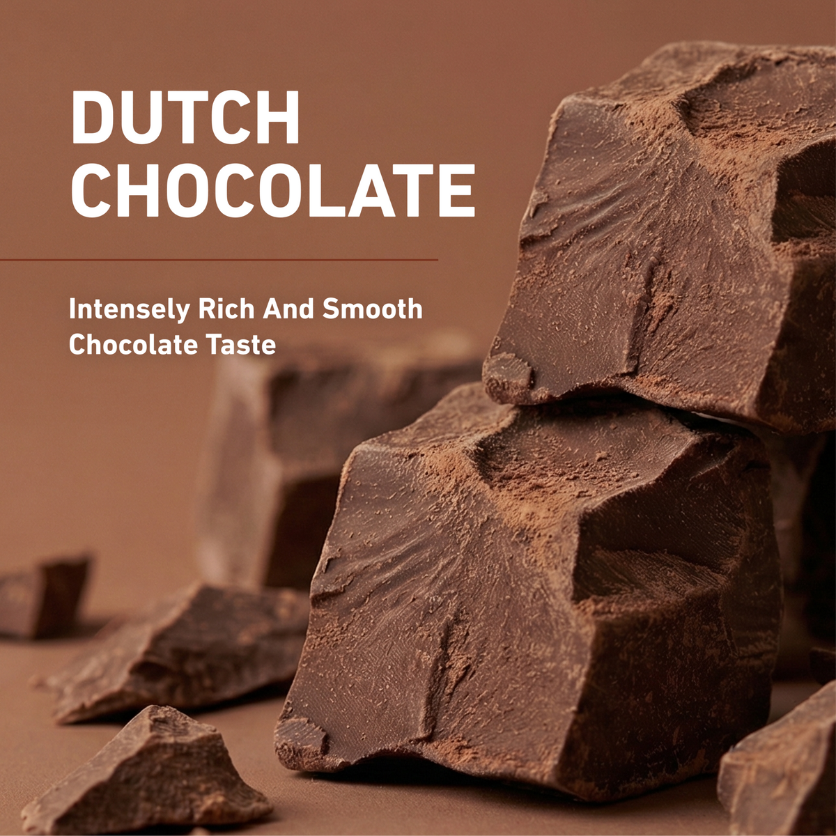 Dutch Chocolate flavor panel with rich chocolate pieces