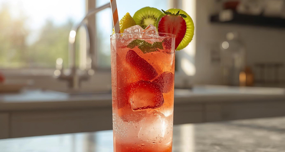 Strawberry Kiwi Breeze Mocktail