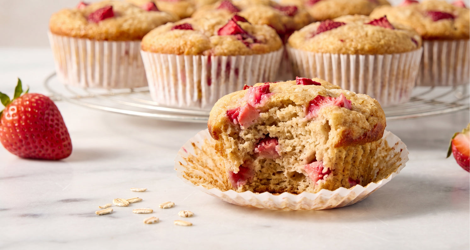 Strawberry Protein Muffins