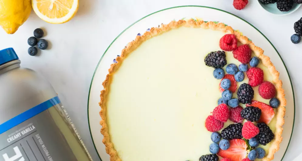 Almond Flour Tart with Lemon Curd and Berries