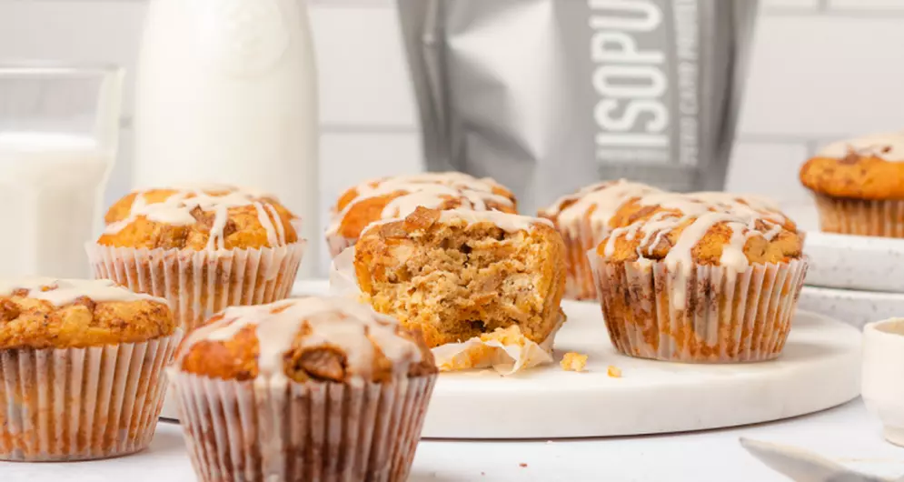 KETO APPLE CINNAMON PROTEIN MUFFINS