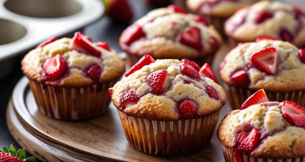 Strawberry Protein Muffins
