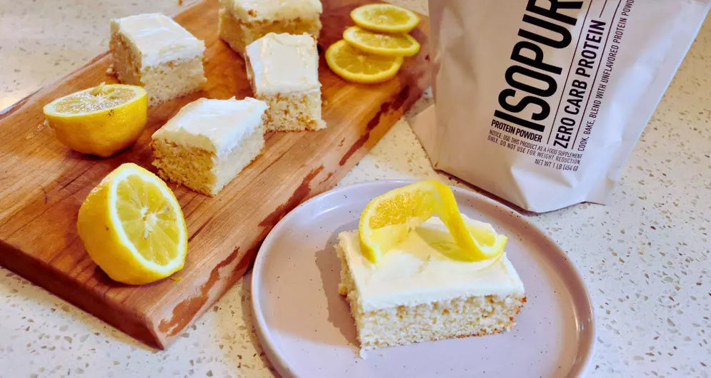 Lemon Square Protein Cake