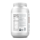 Back view of Isopure product packaging with nutrition facts