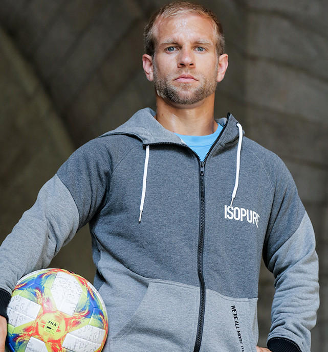 ISOPURE® MEN'S COLOR BLOCK HOODED SWEATSHIRT